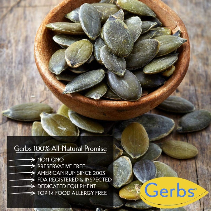 GERBS Raw Pumpkin Seed Kernels 1 lb. | North American Grown, No Artificial Additives, Resealable Bag | Mild & Crunchy Texture | Top 14 Allergen-Free - Image 5